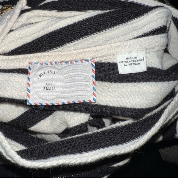 Anthropologie Striped Mock Neck - Picture 2 of 3